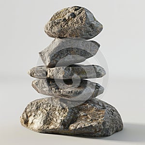 Balanced rock formation in natural environment