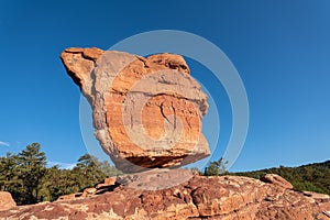 Balanced Rock Sandstone rock formation in Colorado