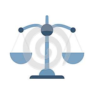 Balanced scale Flat Vector icon which can easily modify or edit