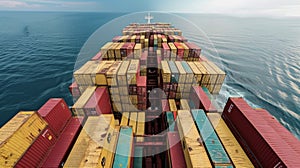 A balancing act of containers stacked ever so strategically to maximize space and ensure the ship stays upright in rough