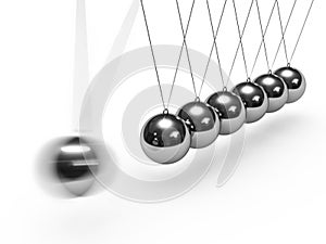 Balancing balls Newton's cradle