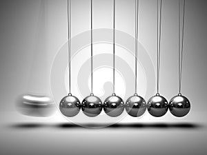 Balancing balls Newton's cradle