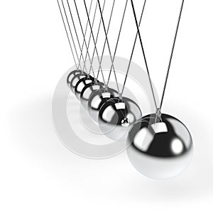 Balancing balls Newton`s cradle pendulum