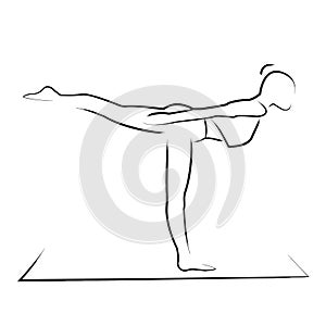 Yoga balancing pose photo