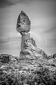 Balancing rock at Arches National Park in Utah