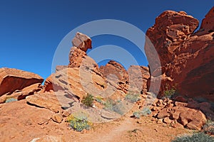 Balancing Rock at Valley of Fire State Park, Nevada