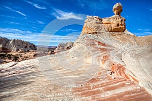 Balancing rock Vermillion Cliffs National Monument White Pocket