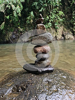 Balancing Zen rocks