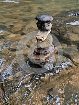 Balancing Zen rocks