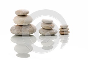 Balancing zen stones isolated