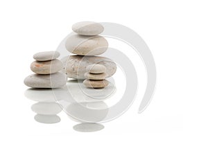 Balancing zen stones isolated