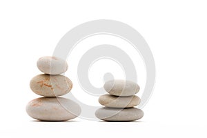 Balancing zen stones isolated