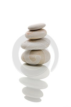 Balancing zen stones isolated