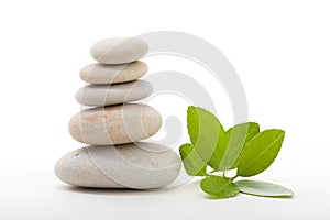 Balancing zen stones isolated