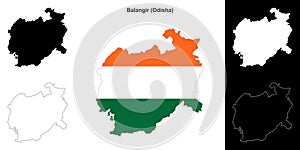 Balangir outline map
