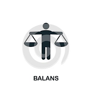 Balans  icon symbol. Creative sign from mindfulness icons collection. Filled flat Balans icon for computer and mobile