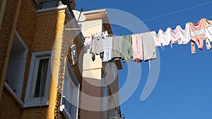 Balat district in Istanbul Turkey. Colorful houses in Balat. historic streets in Istanbul