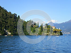 Balbianello Bellagio on lake como italy photo