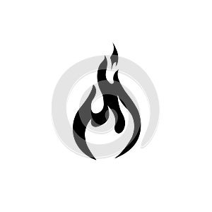 Balck flame vector illustartion logo icon