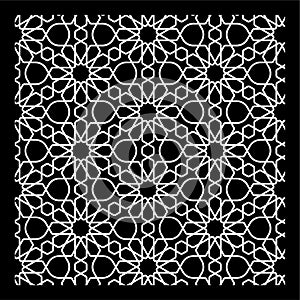 Balck and White Vector islamic pattern.