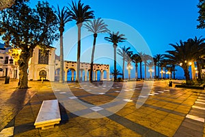 Balcon de Europa viewpoint in Nerja, Malaga,Spain