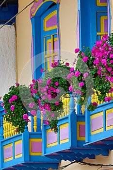 Balconies with flowers