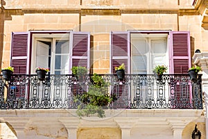 Balconies in Mdina, Malta