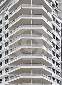 balconies on an office building