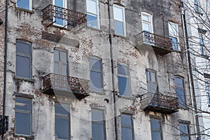 Balconies on Old Building photo
