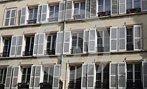 Balconies on Paris building