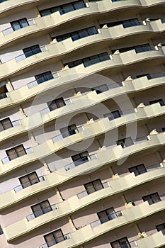 Balconies on tall building