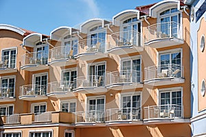 Balconies of a tourist hotel