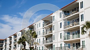 Balconies on Tropical Coastal Condos