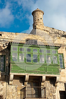 Balconies And Watch Tower Of Valletta, Malta