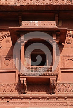 Balcony in Birbal Palace at Fatehpur Sikri complex