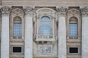 Balcony of the conclave in St. Peter\'s Basilica in the Vatican