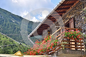 balcony of country house