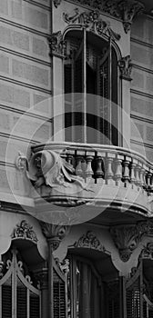 Balcony detail with floral ornaments