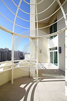 Balcony in dubai skyscraper