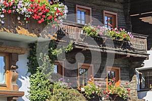 Balcony with flower boxes