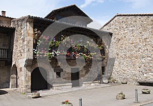 Balcony with flowers photo