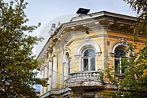 Balcony in historic building