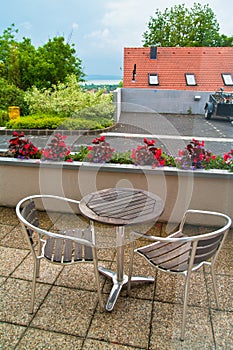 Balcony in a hotel with view