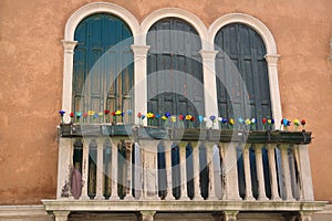 Balcony of a house on Murano island