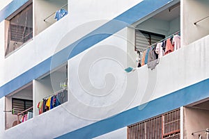 Balcony of Low Income Apartments in a third world Country