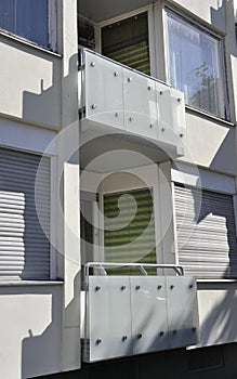 Balcony of Modern Apartment Building from Berlin in Germany