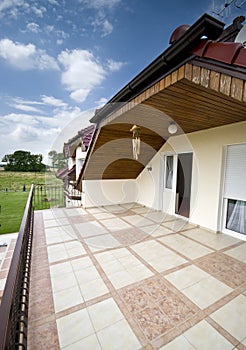 Balcony of modern house