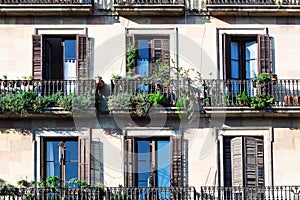 Balcony of the old building