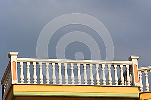 Balcony over sky