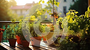 balcony plants in home